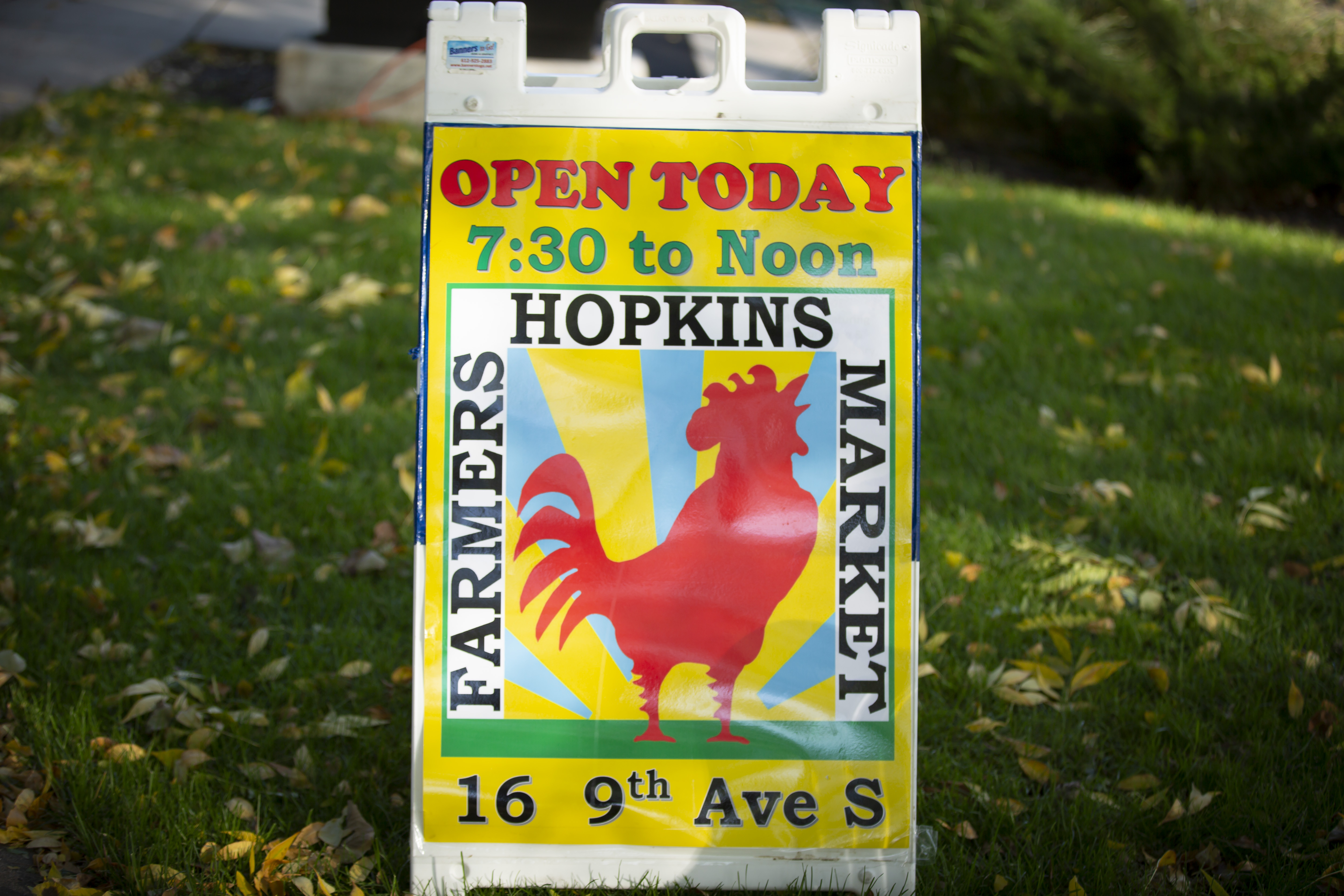 Hopkins Farmers Market sign